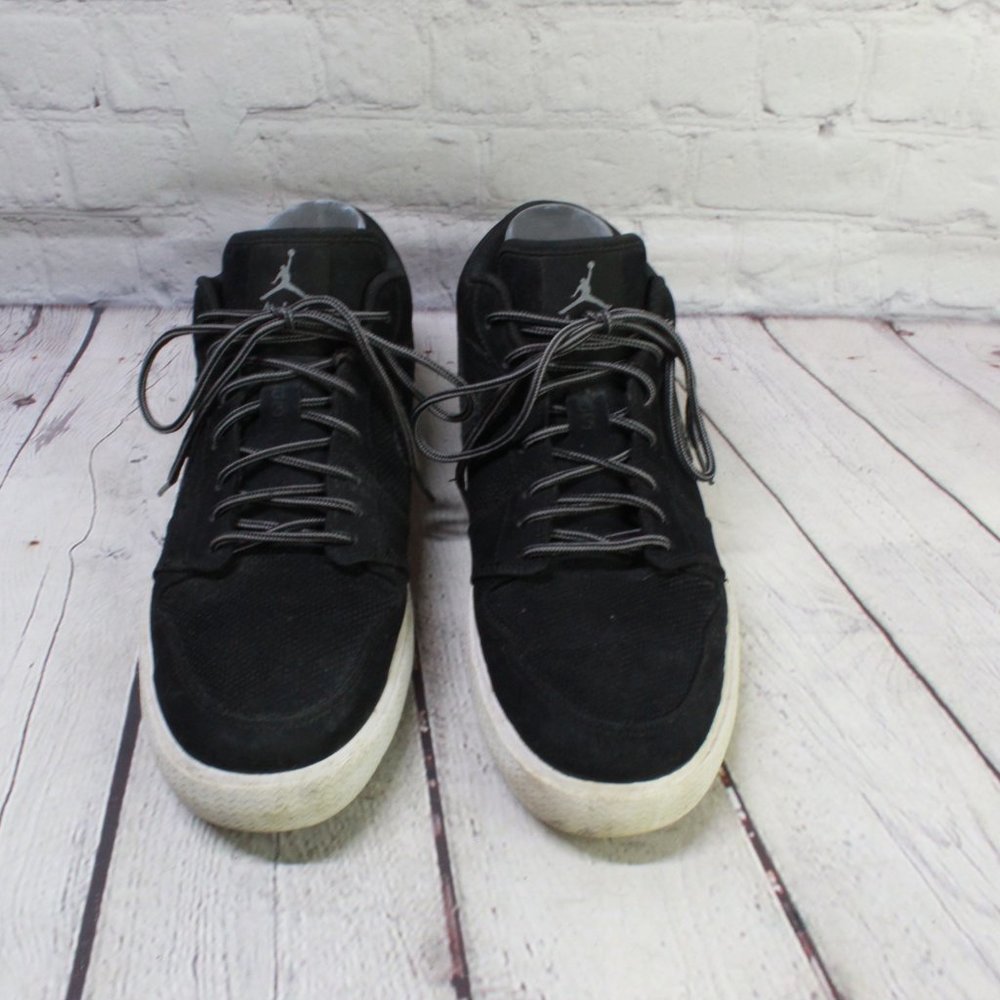 Nike Air Jordan Retro V.1 Black Leather Mesh Low Top Street Sneakers US 11 - Picture 5 of 9